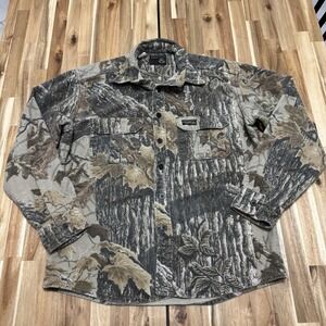 Vintage Rattlers Brand Shirt Mens M Camo Long Sleeve Button‎ Up Hunting USA 90s